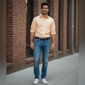 Vintage JOHN BLAIR Button Down 
Long Sleeve Shirt
Large 
DISCO Sheer 70’s